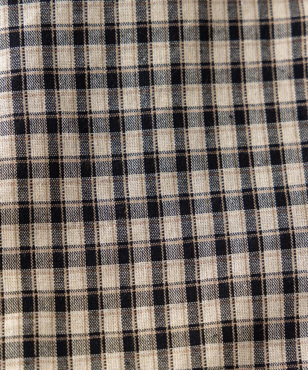 配色切り替えチェックシャツ