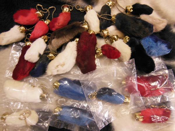 1950'S NOS LUCKY RABBIT FOOT CHARM/ビンテージ ラビットフット/白系