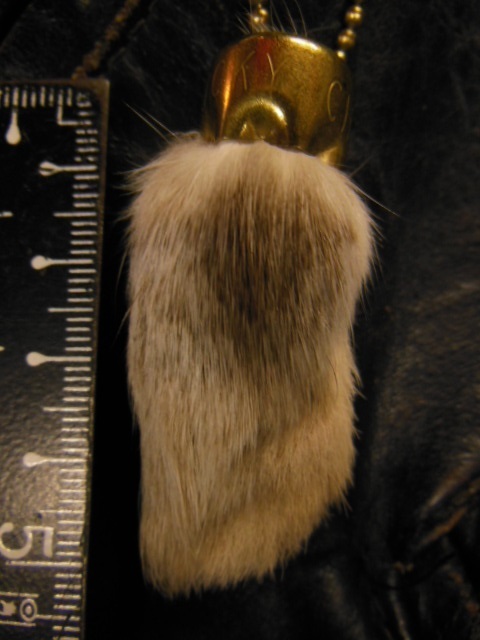 1950'S NOS LUCKY RABBIT FOOT CHARM/ビンテージ ラビットフット/白系