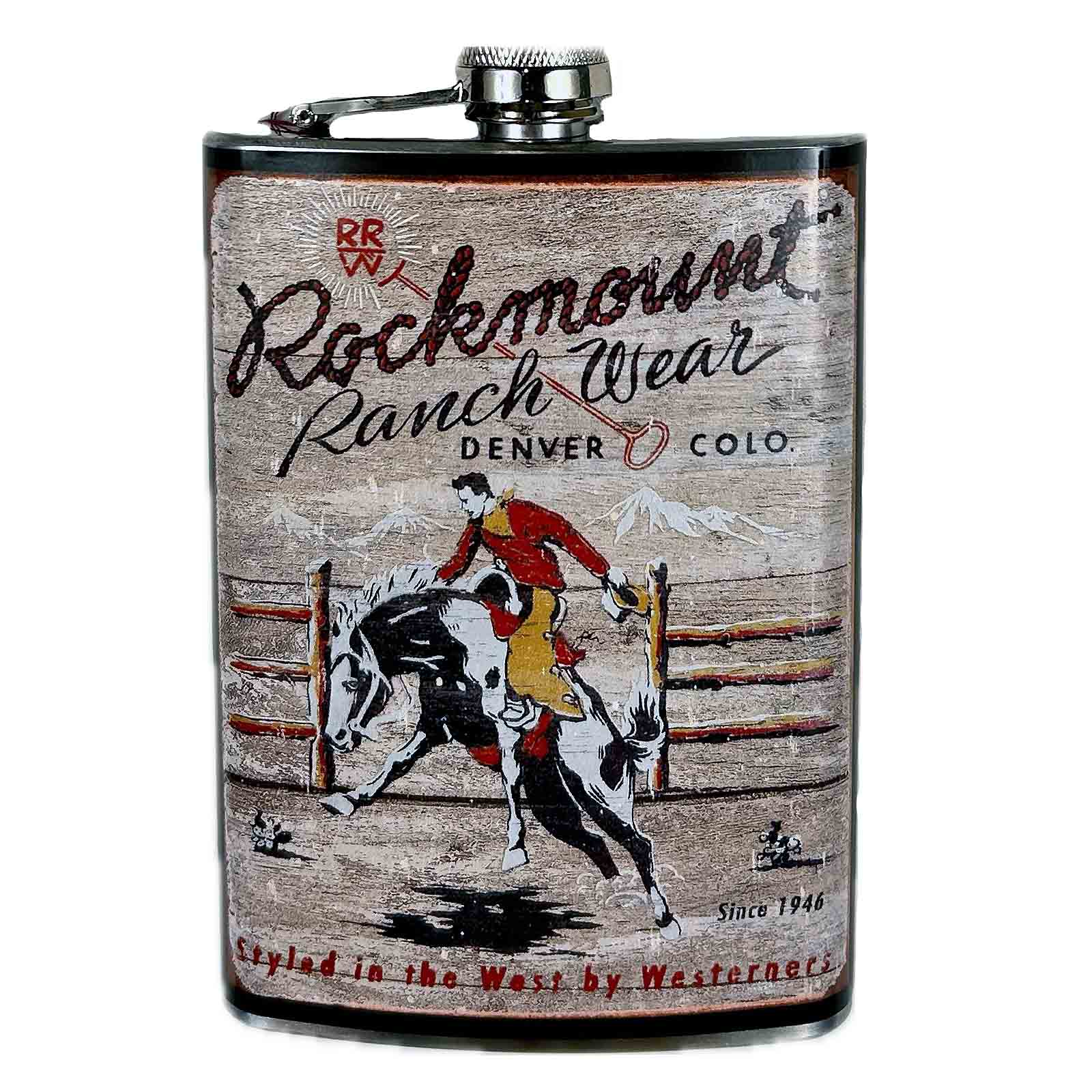 Rockmount Ranch Wear Bronc Western Flask