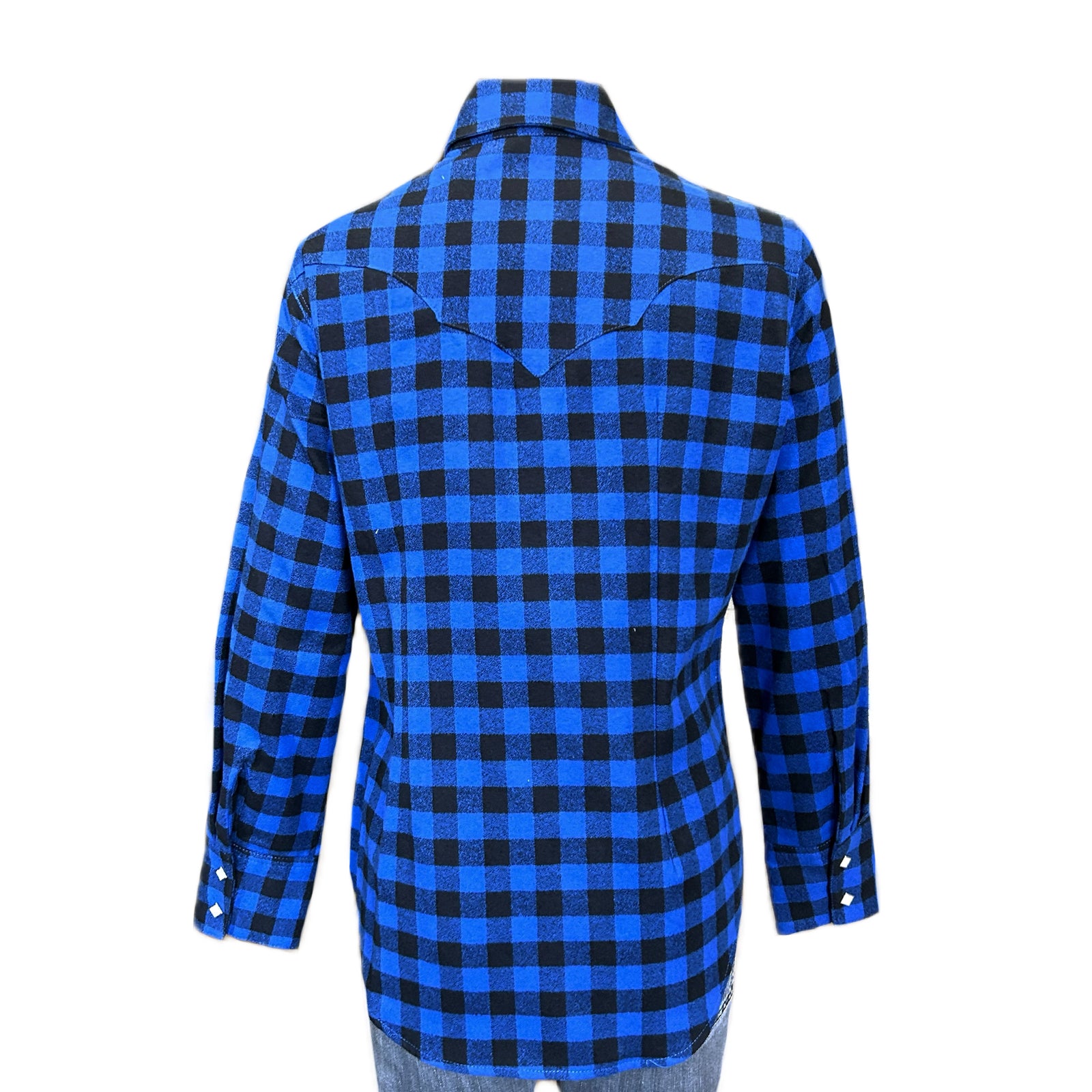 Rockmount Women's Blue Buffalo Check Flannel Shirt