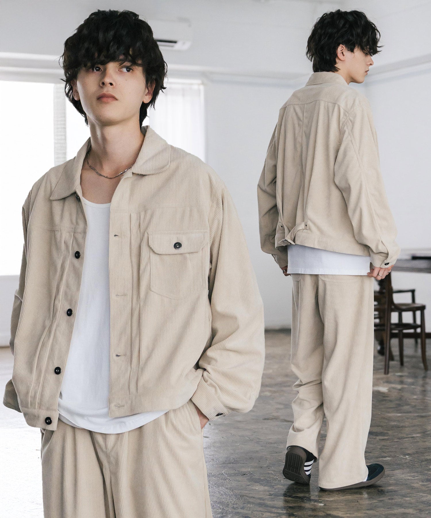 コーデュロイセットアップ 1stショートジャケット/短丈ブルゾン