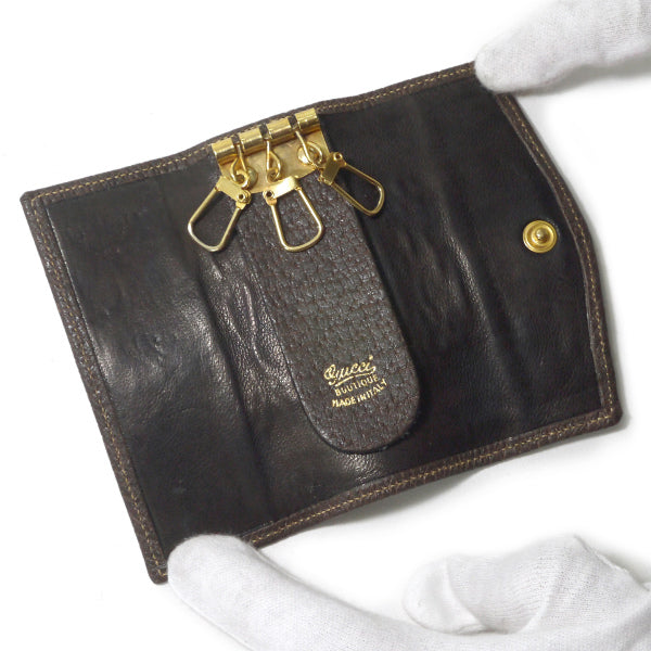 OLD Gucci シェリー3連キーケース（茶） – Vintage Shop Rococo