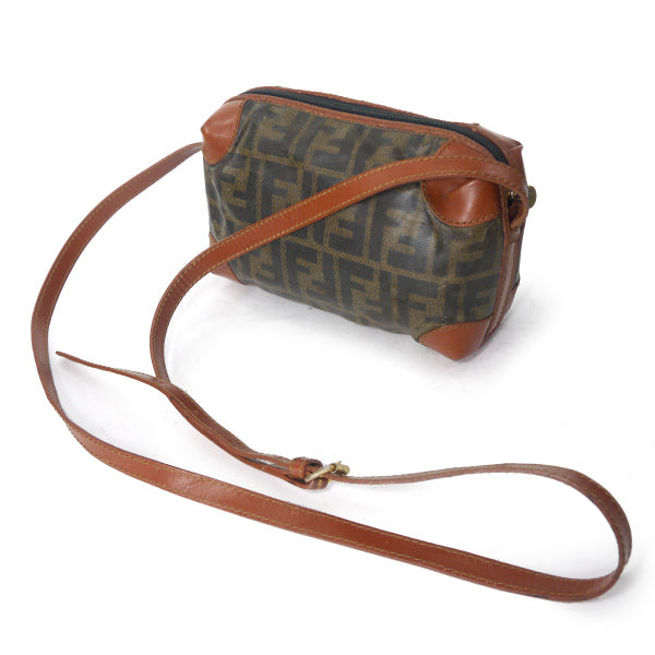 FENDI ズッカ柄PVCボックス型ミニショルダー（茶） – Vintage Shop Rococo