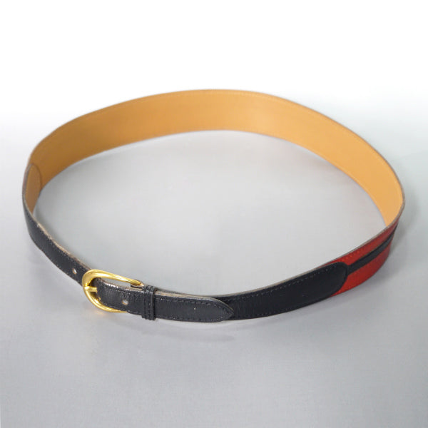 HERMES バイカラー レザーベルト（赤×黒） – Vintage Shop Rococo
