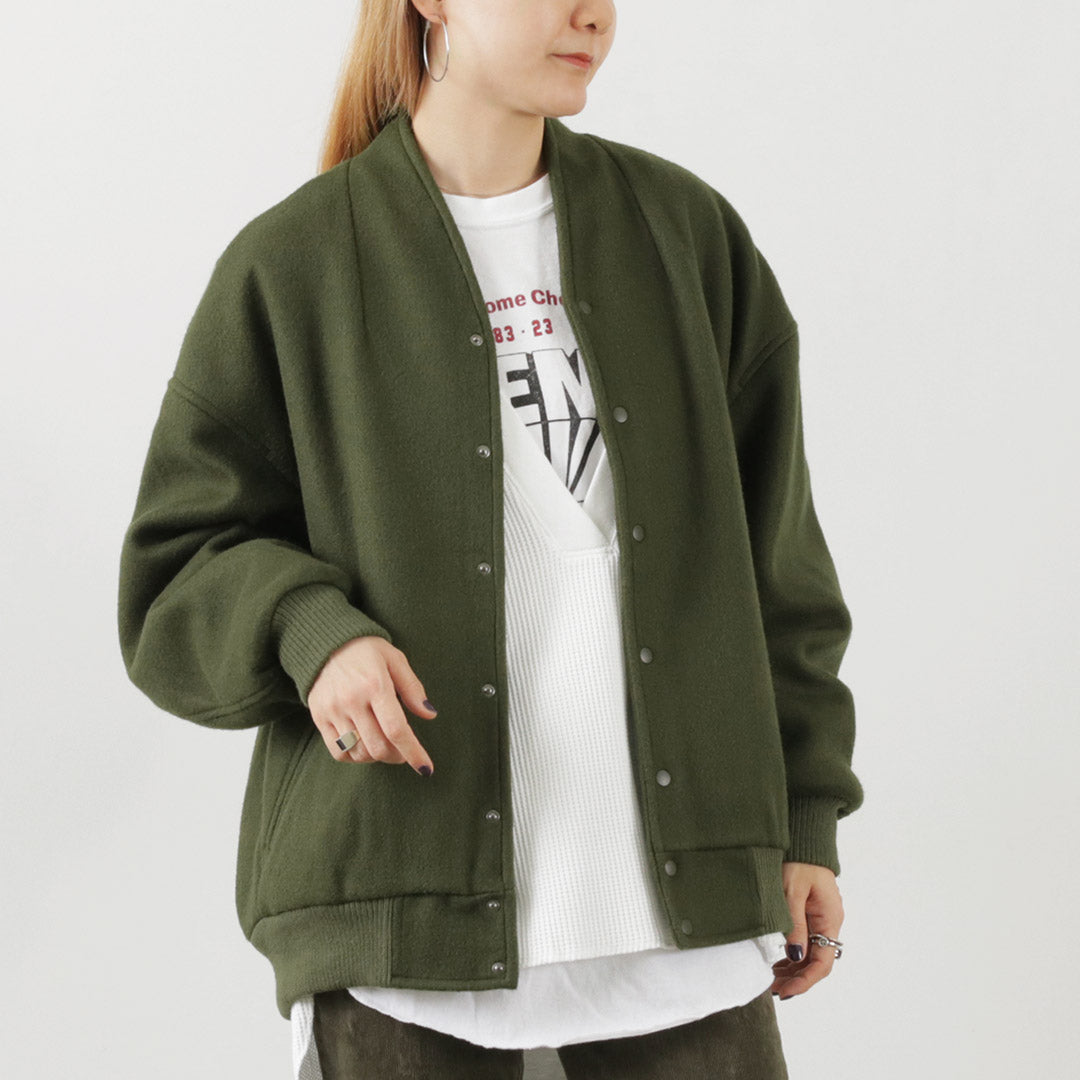 KHA:KI（カーキ） カラーレス バーシティージャケット / レディース
