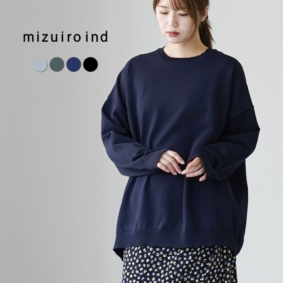 mizuiro ind（ミズイロインド） クルーネック ワイド プルオーバー