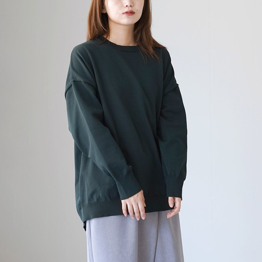 mizuiro ind（ミズイロインド） クルーネック ワイド プルオーバー