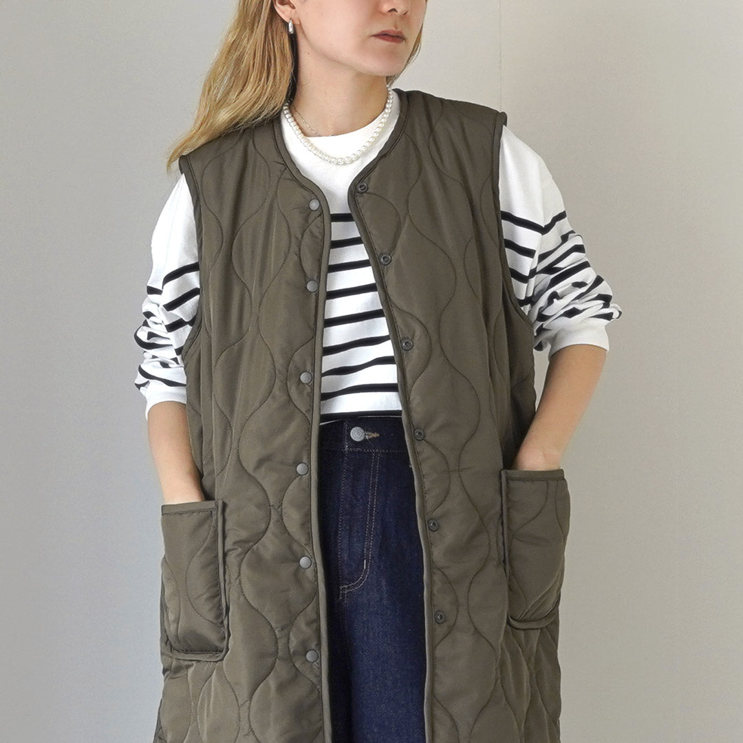 MIDIUMI（ミディウミ） キルティング リバーシブル ベスト