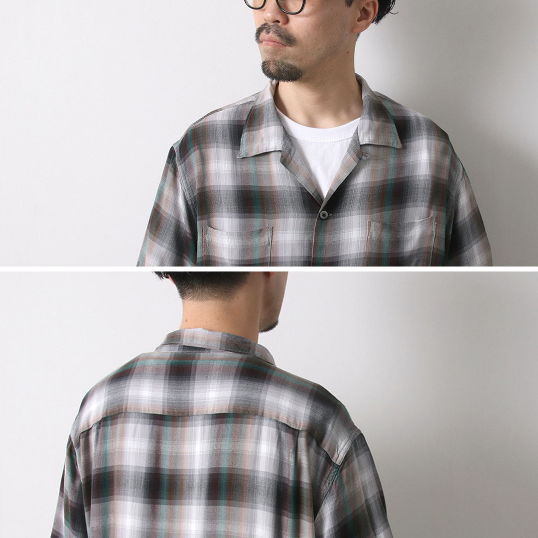 TOWNCRAFT（タウンクラフト） 60s オンブレー レーヨン ループカラー