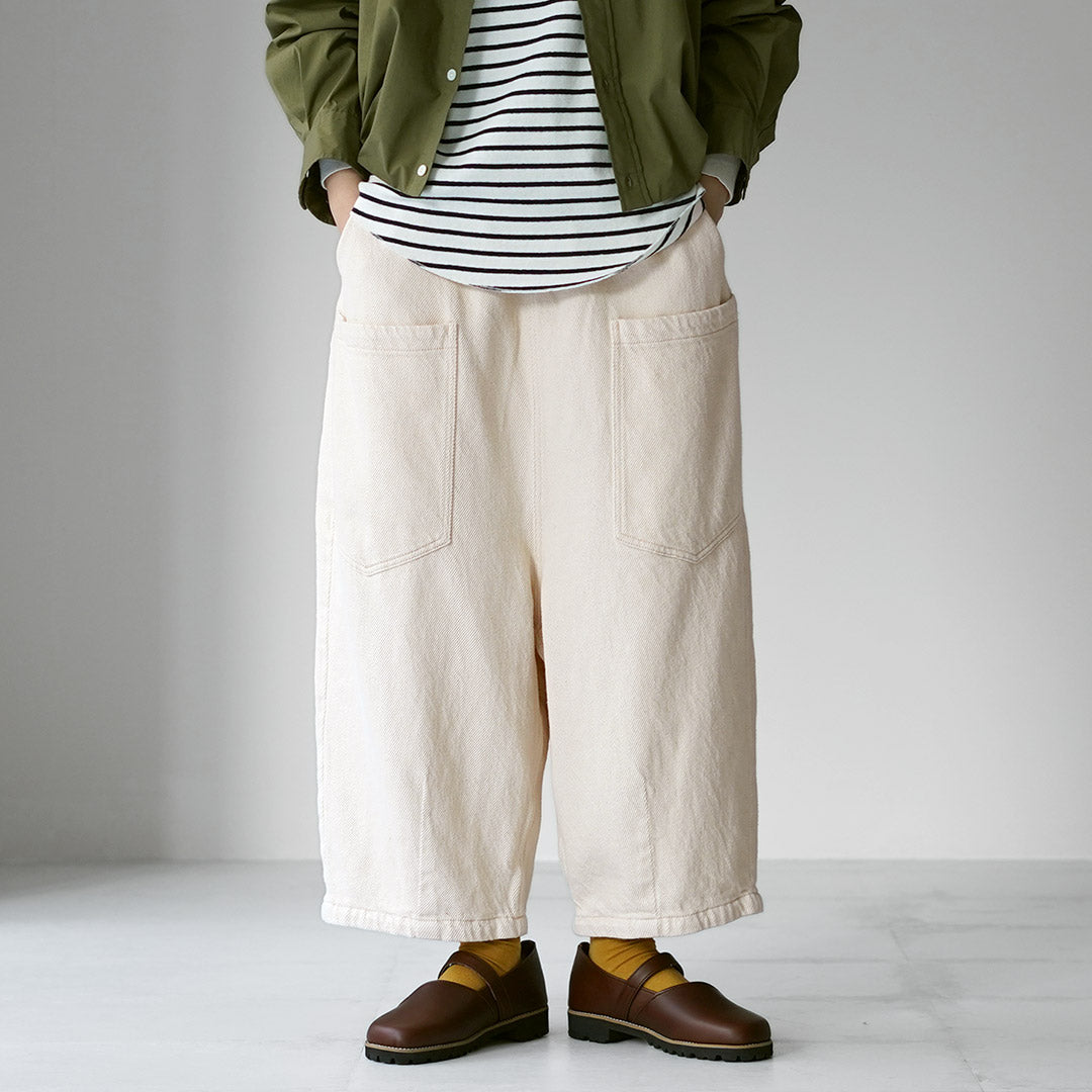 TUMUGU（ツムグ） スラブヤーンデニム 8分丈パンツ / レディース