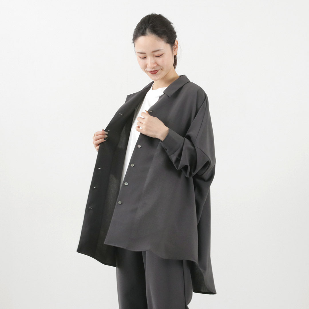 mizuiro ind（ミズイロインド） ワイドシャツ チュニック｜ROCOCO