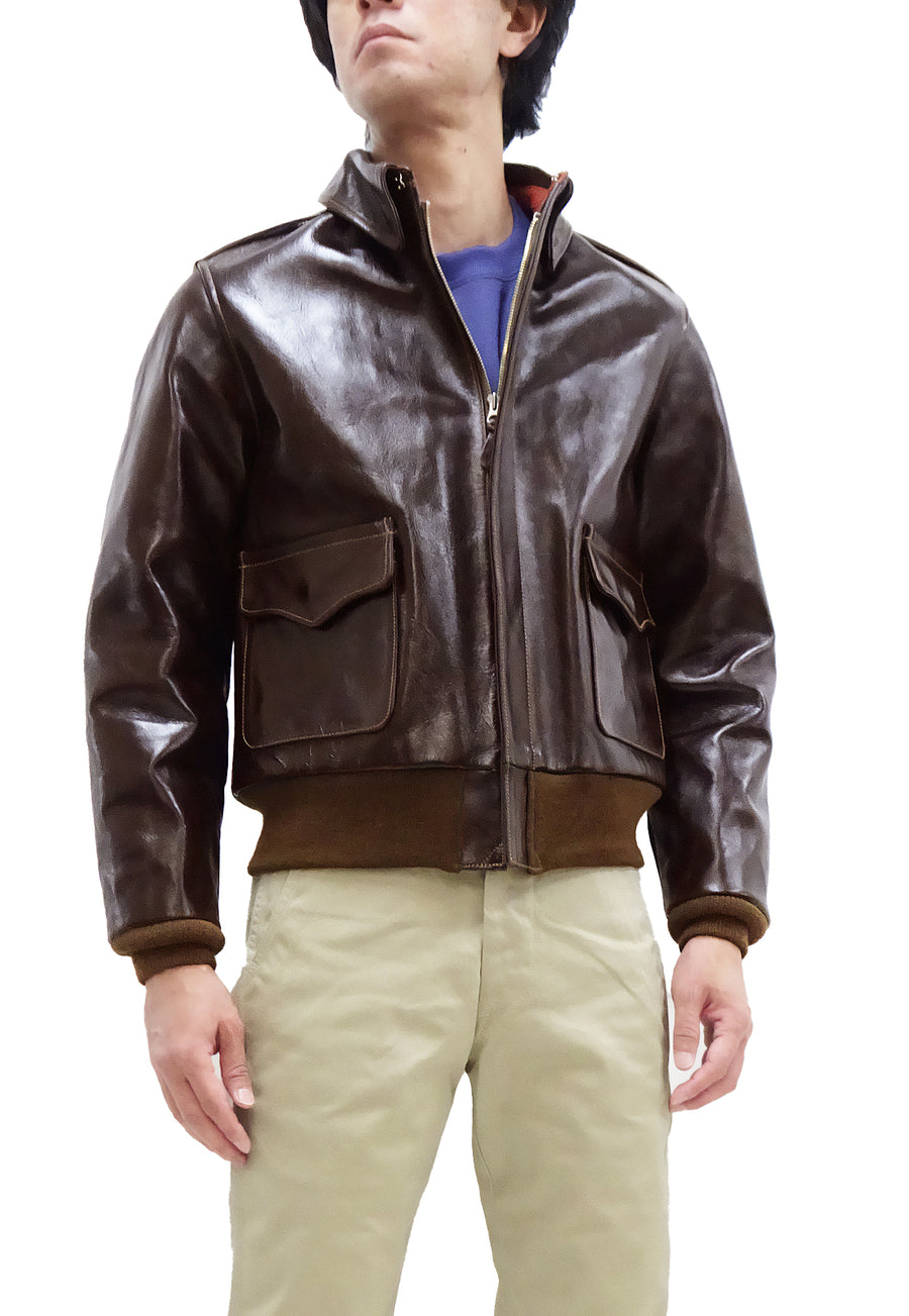 Buzz Rickson Jacket Men's A-2 Flight Jacket Plain A2 Aniline