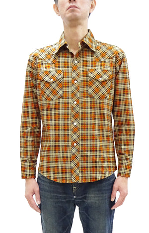 TOYS McCOY Taxi Driver Shirt Men's Long Sleeve Plaid Western Snap