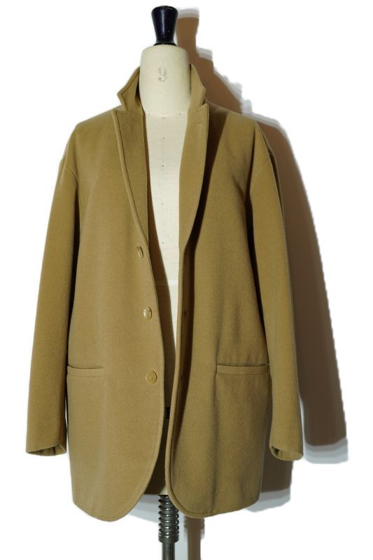 AURALEE CASHMERE WOOL MOSSER OVER JACKET col.CAMEL BEIGE - rollot
