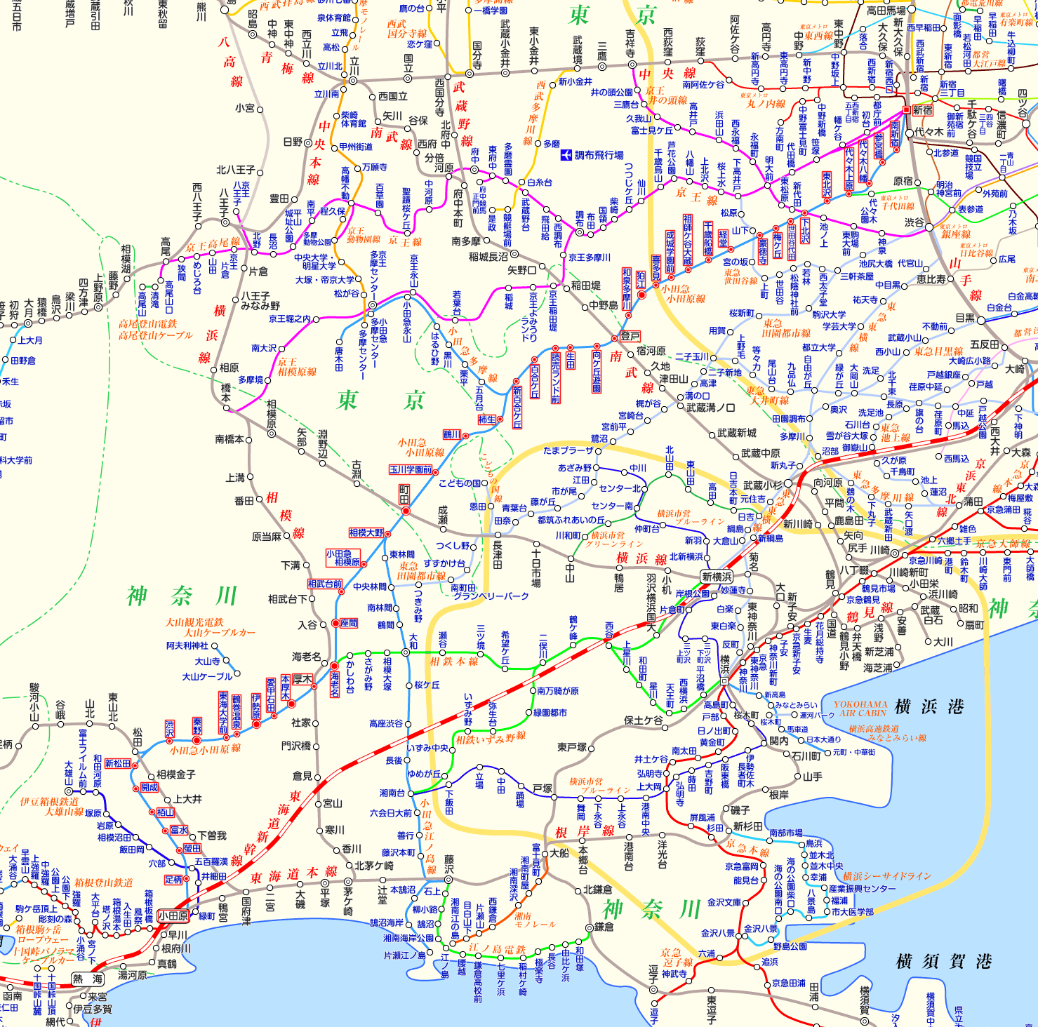 小田急線 新宿行きの路線図・停車駅 | 路線図ネット