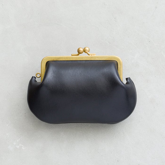 N25 レザーがま口ウォレット（クーズーストーン・中）