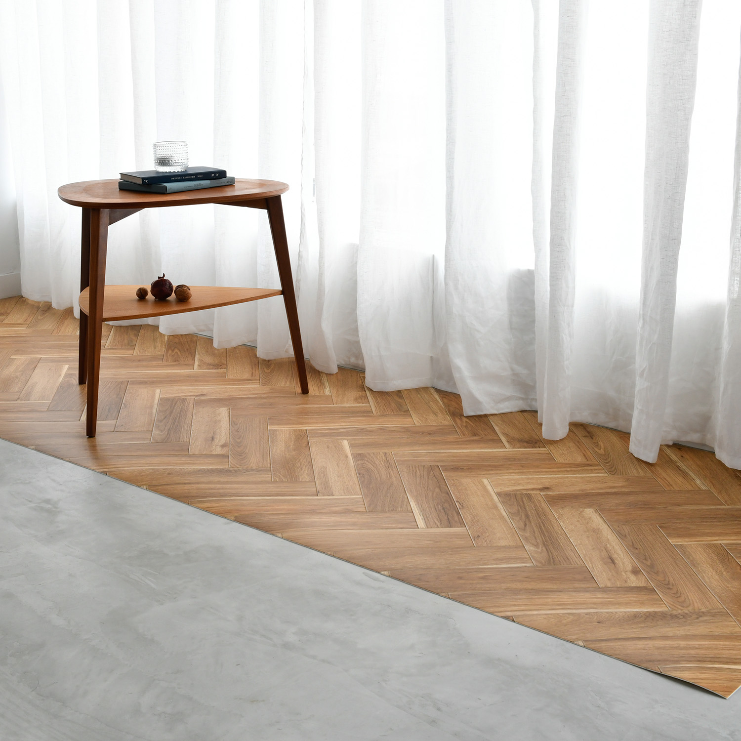 ヘリンボーン フロアマット オーク 92cm幅 | ラグリエ