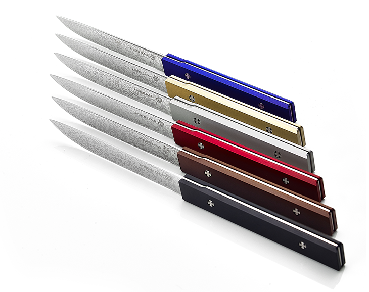 ステーキナイフ カラーズ SK04 アルミ柄 - 龍泉刃物 公式オンライン