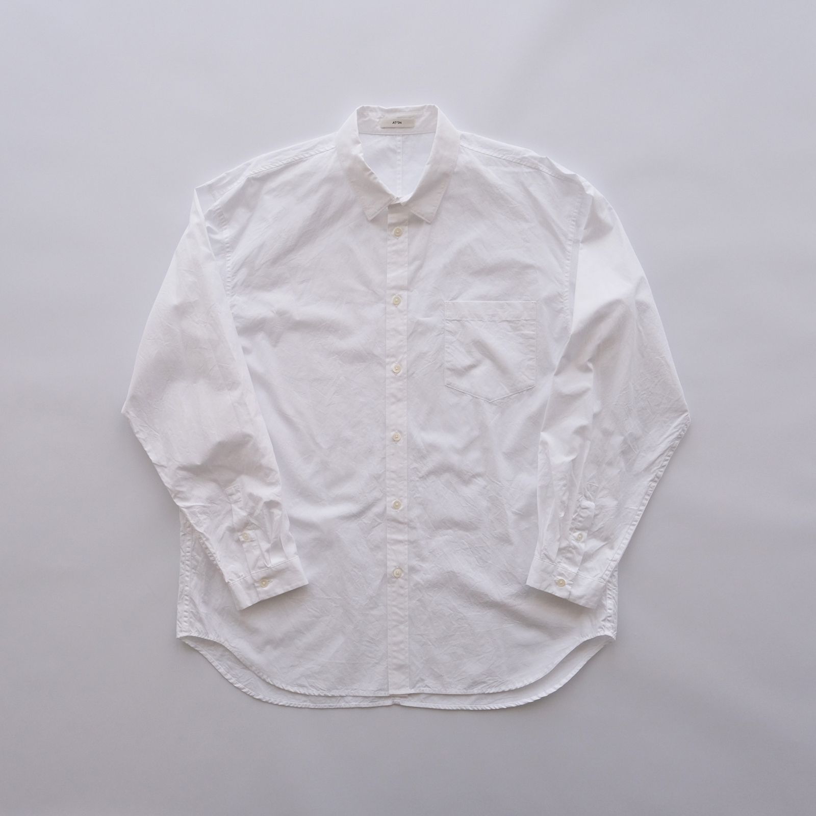 ATON - Suvin Broad Washed Shirt -シャツ-（White / ホワイト