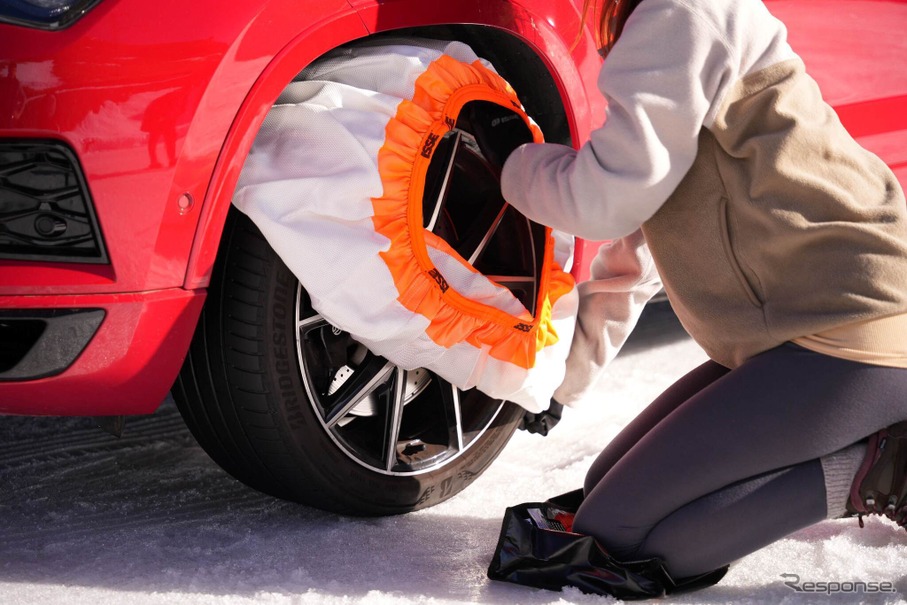 布製タイヤチェーン、イッセ「スノーソックス」に新型…金属製に匹敵