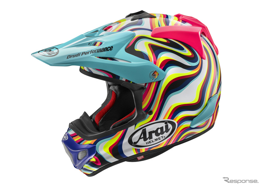 サイケなカラーが斬新！アライ、オフロードヘルメット『V-CROSS 4