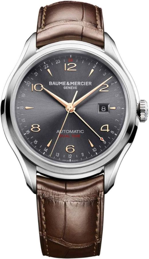 New Baume & Mercier Clifton 10111 Steel Watch Grey Dial Automatic