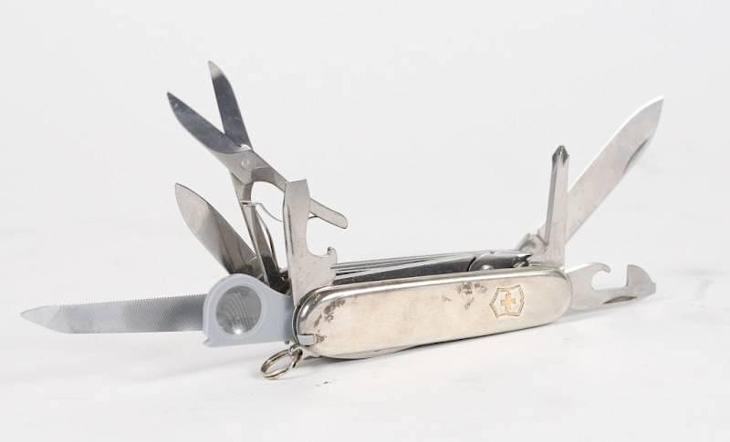 Tiffany & Co. Sterling & 18k Swiss Army Knife sold at auction on