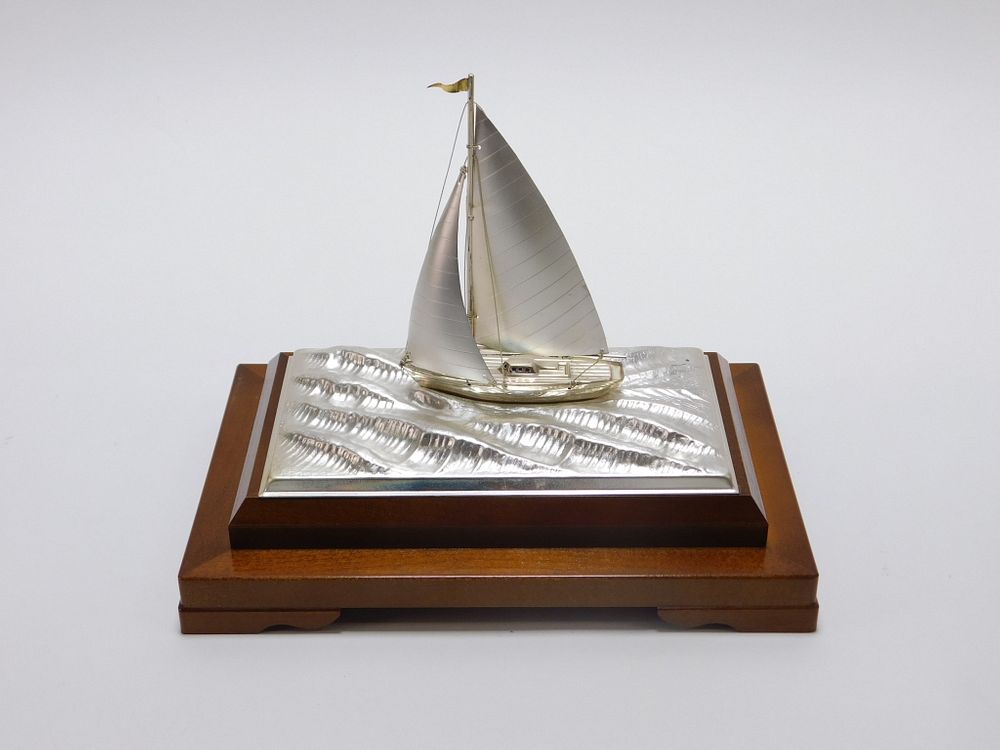 Takehiko Seki Silver Sailboat Sculpture sold at auction on 20th