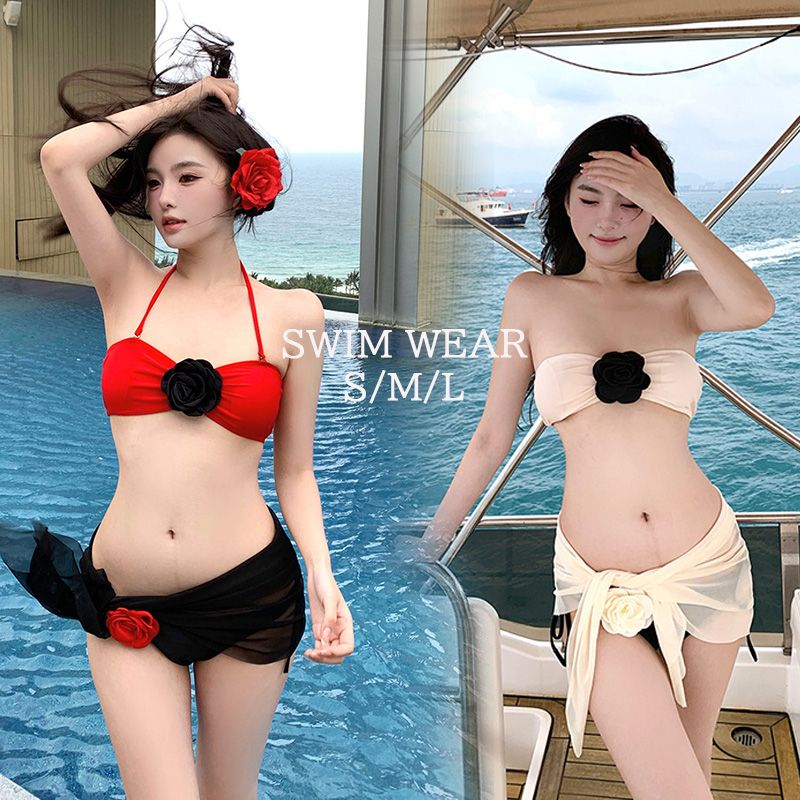 新作 レディース ビキニ 水着 バイカラー 配色 カワイイ 大人 シンプル