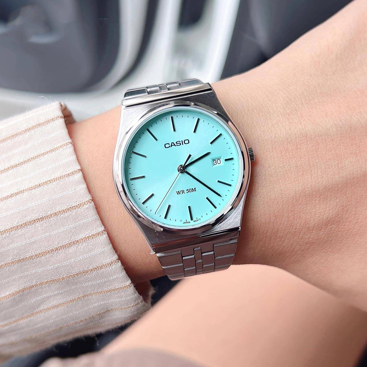 Casio Vintage Blue Watch Tiffany MTP-B145D-2A1V