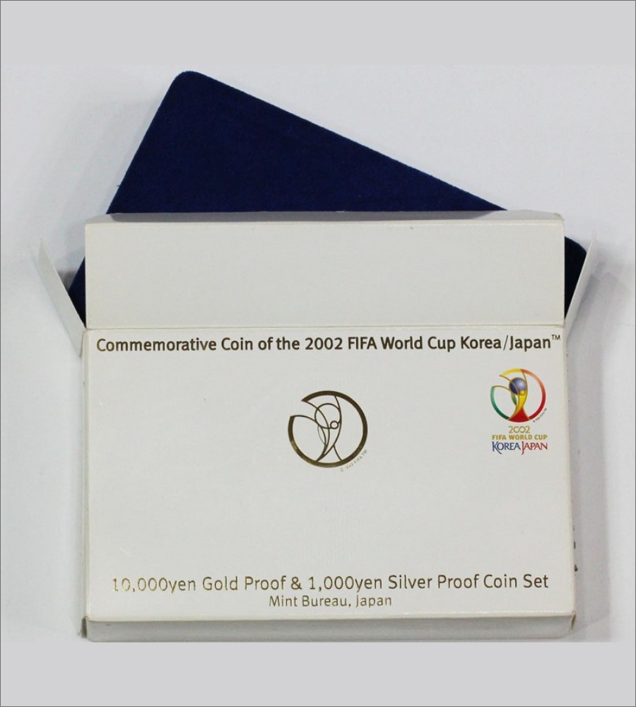 2002FIFA 日韓ワールドカップ 記念金貨・銀貨 プルーフ貨幣 2枚セット