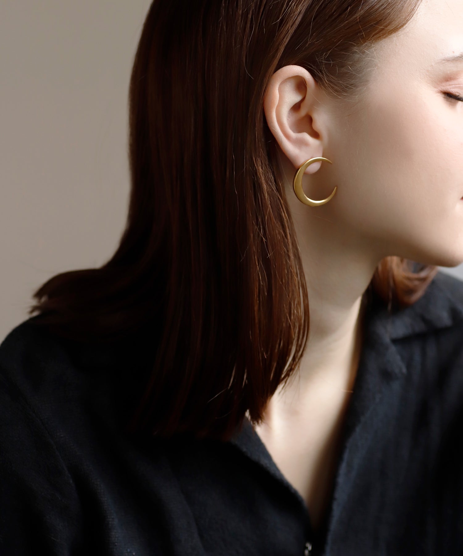 mimi33】【ステンレスIP】ムーンピアス[Ownideal]｜アネモネ