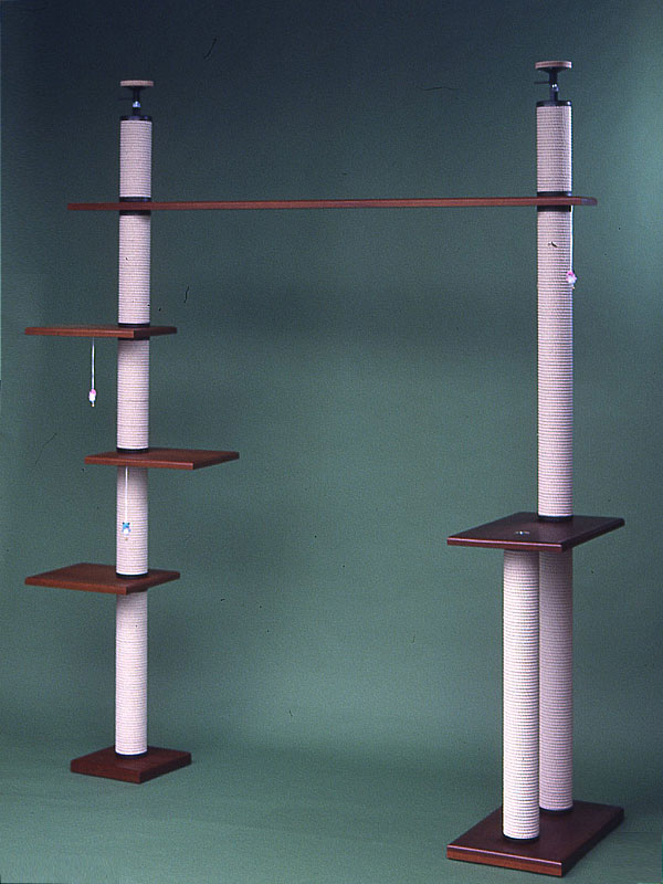 CT◇日本国産 家具調キャットタワー ガリッコブリッジタワーLB 【大型2