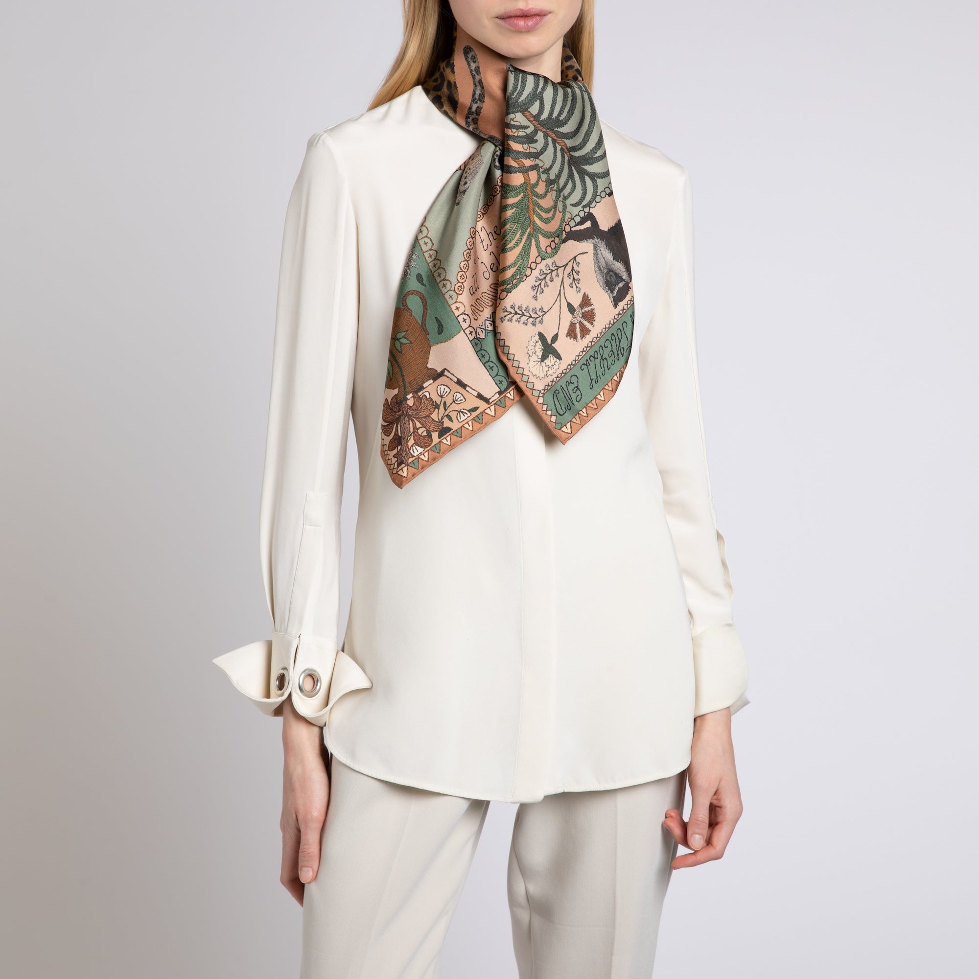 The Jaguar's Paradise Silk Twill Scarf 90 – Sabina Savage