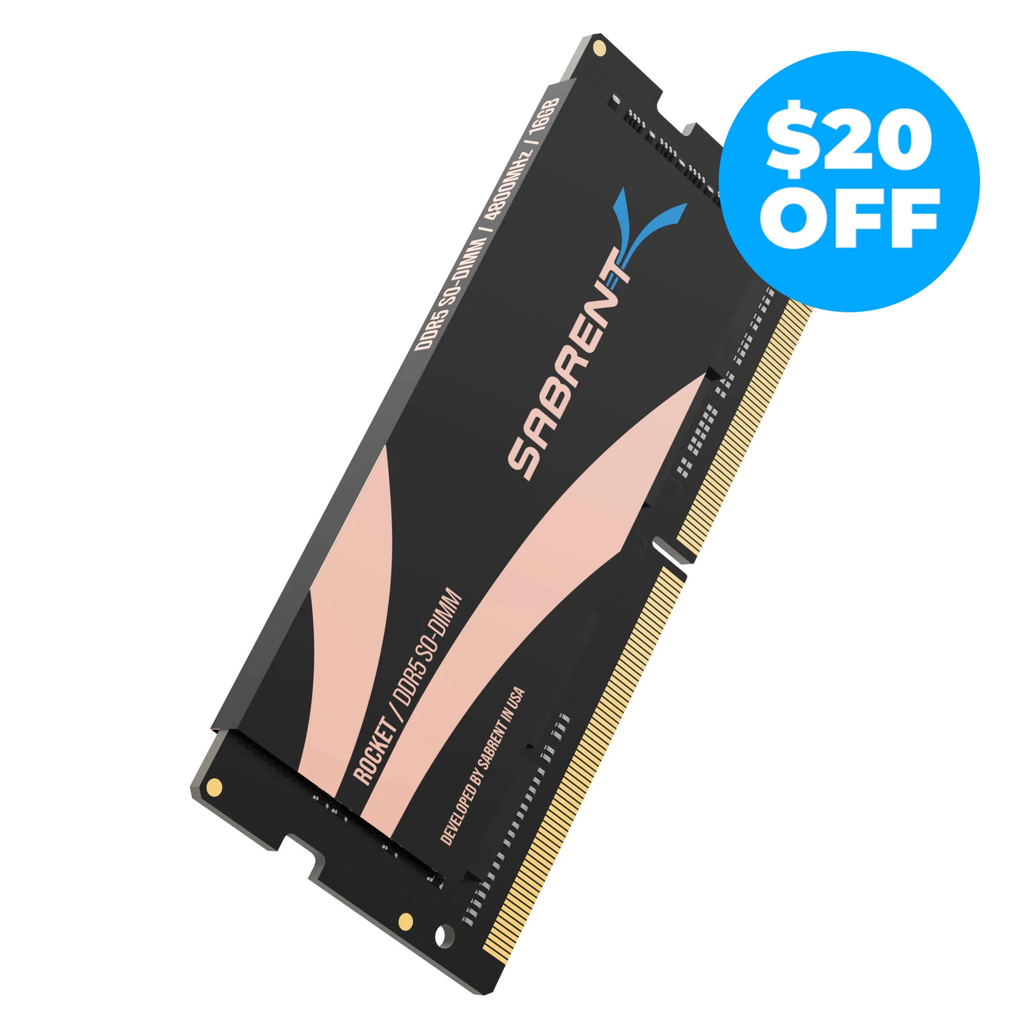 Rocket DDR5 16GB SO-DIMM 4800MHz Memory Module - Sabrent