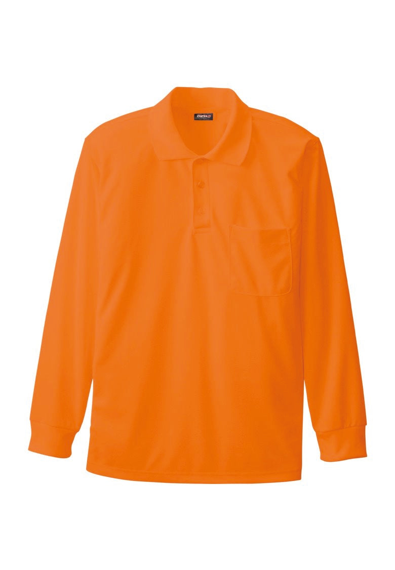 SOWA 50390 桑和ドライ＆デオドラント ハニカムメッシュ長袖ポロシャツ