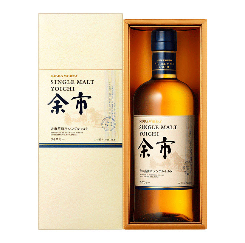 ニッカ ウイスキー シングルモルト 余市 45% 700ml 箱付き（ギフト