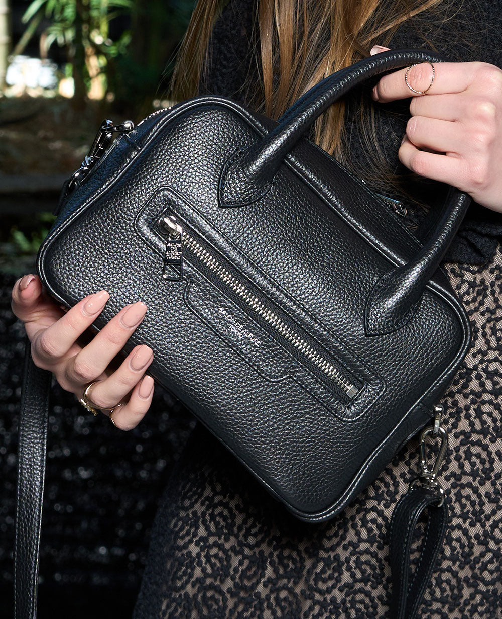 GAIEN 2WAYボストンバッグ Sサイズ イタリアンシュリンク型押しレザー