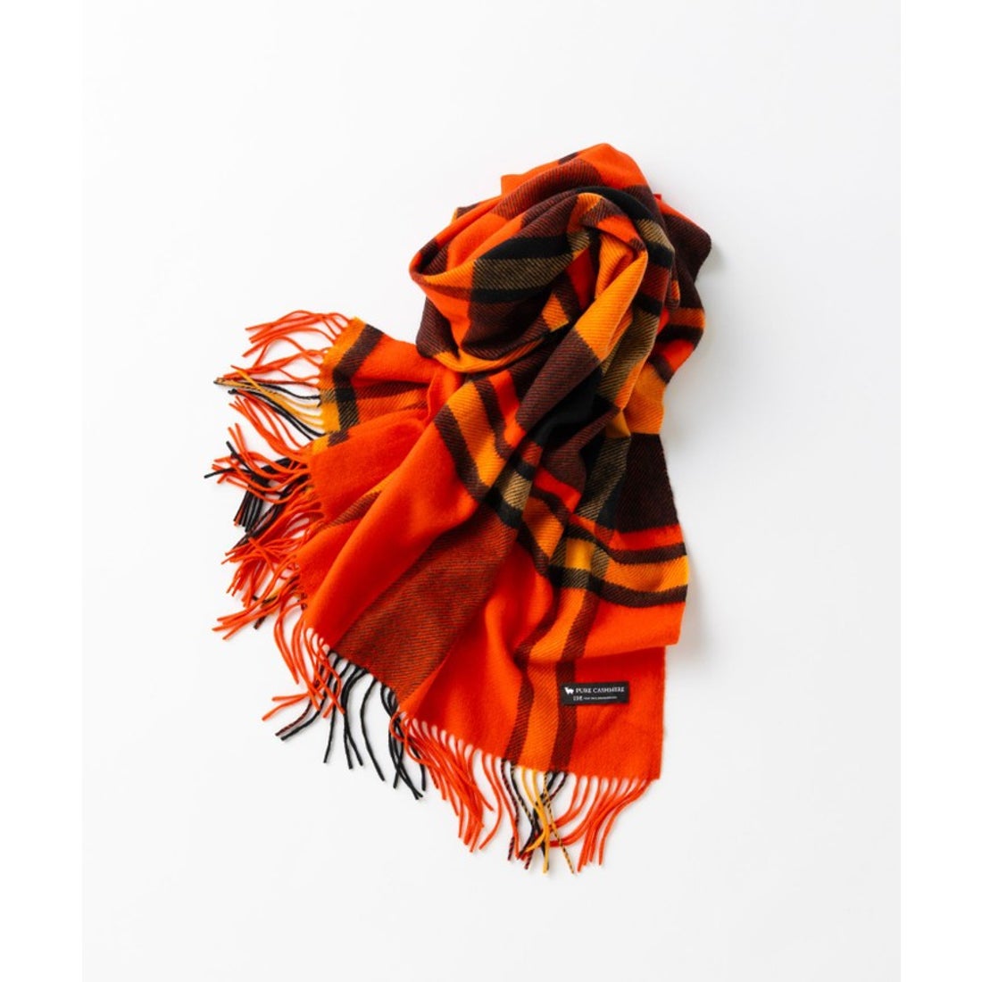 ニジュウサンク 23区 カシミヤ チェック ストール （グレー系