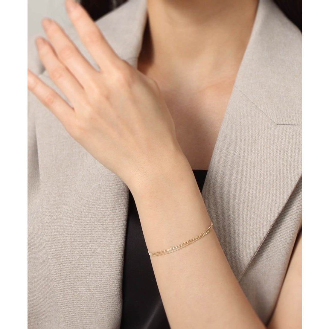 ココシュニック COCOSHNIK K10カットボールチェーン3連 ブレスレット