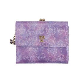 アナスイ ANNA SUI ローズハート 口金二つ折り財布 （ラベンダー