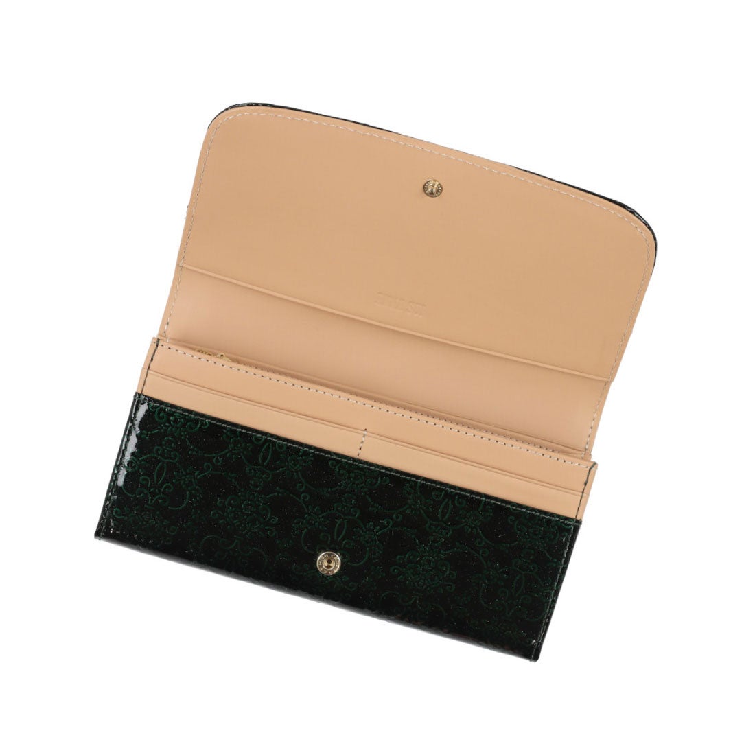 アナスイ ANNA SUI ルーミー 口金フラップ長財布 （グリーン