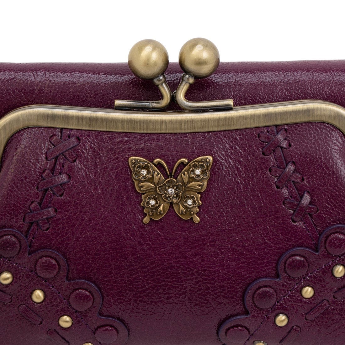 アナスイ ANNA SUI マチルダ 口金二つ折り財布 （ワイン） -人気