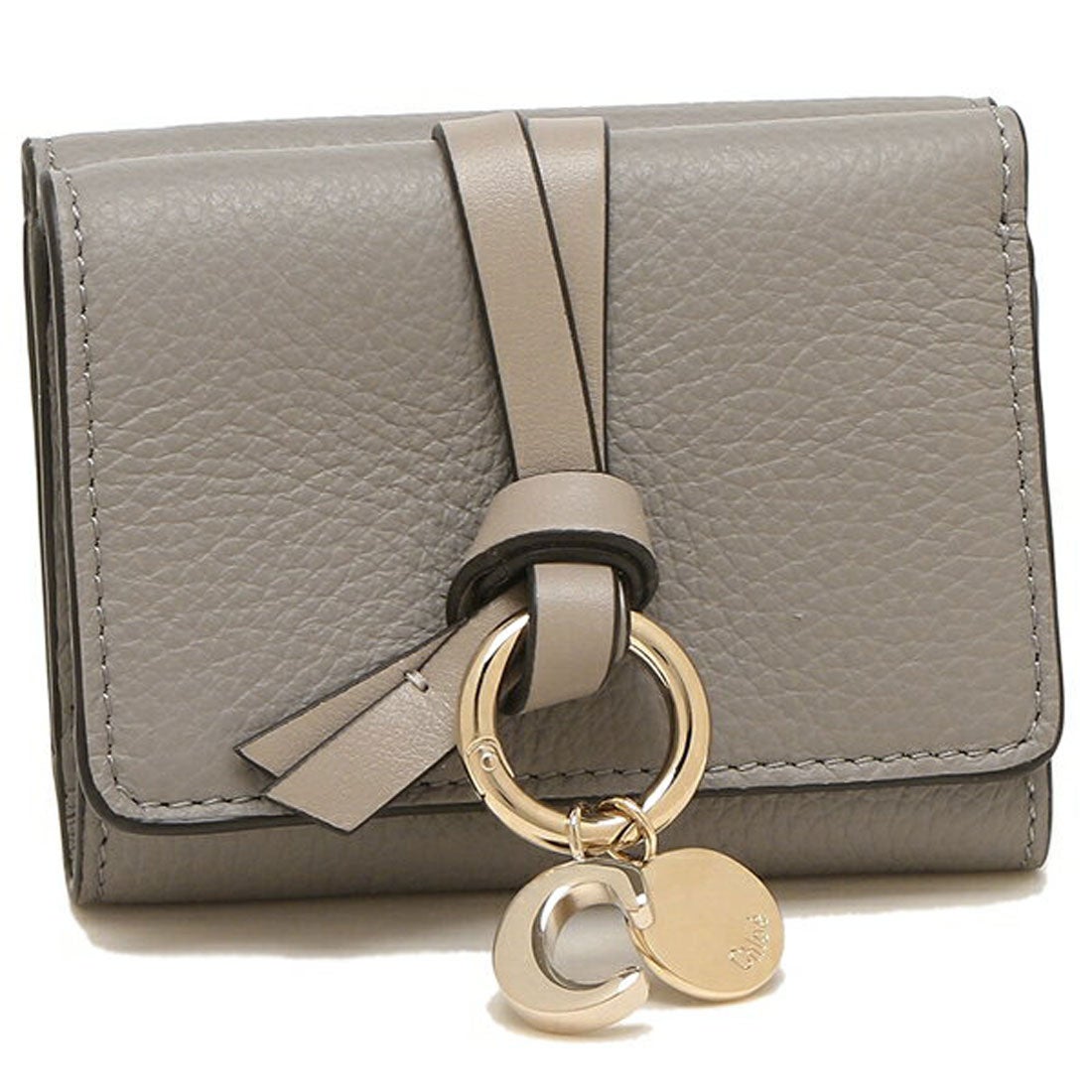 クロエ Chloe 三つ折り財布 アルファベット ミニ財布 グレー
