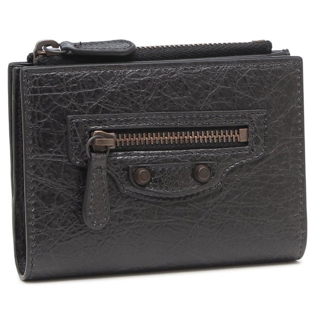 バレンシアガ BALENCIAGA 二つ折り財布 ル シティ ミニ財布 ブラック