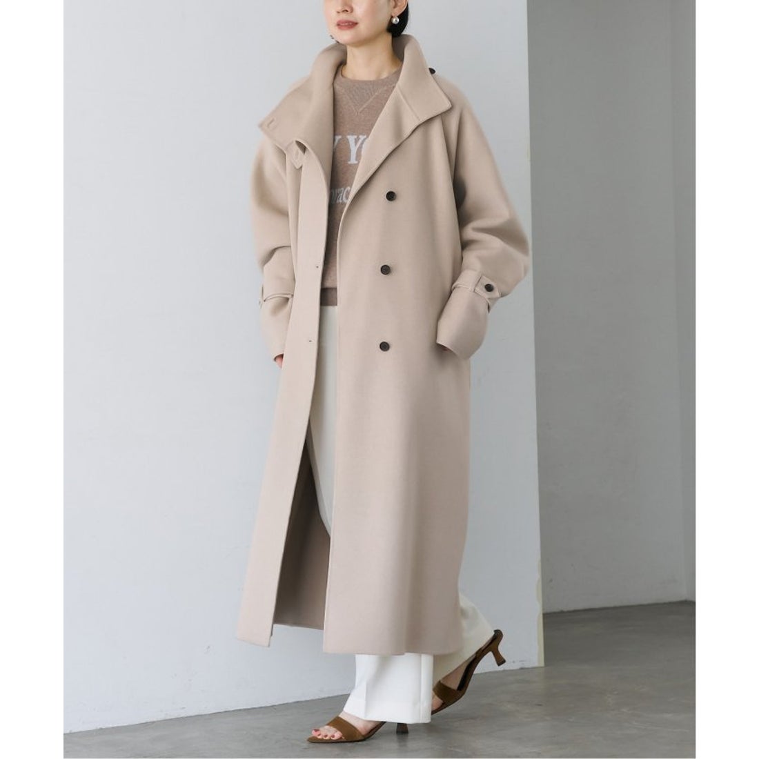 ヴェルメイユ パー イエナ VERMEIL par iena Super120s スタンドカラー