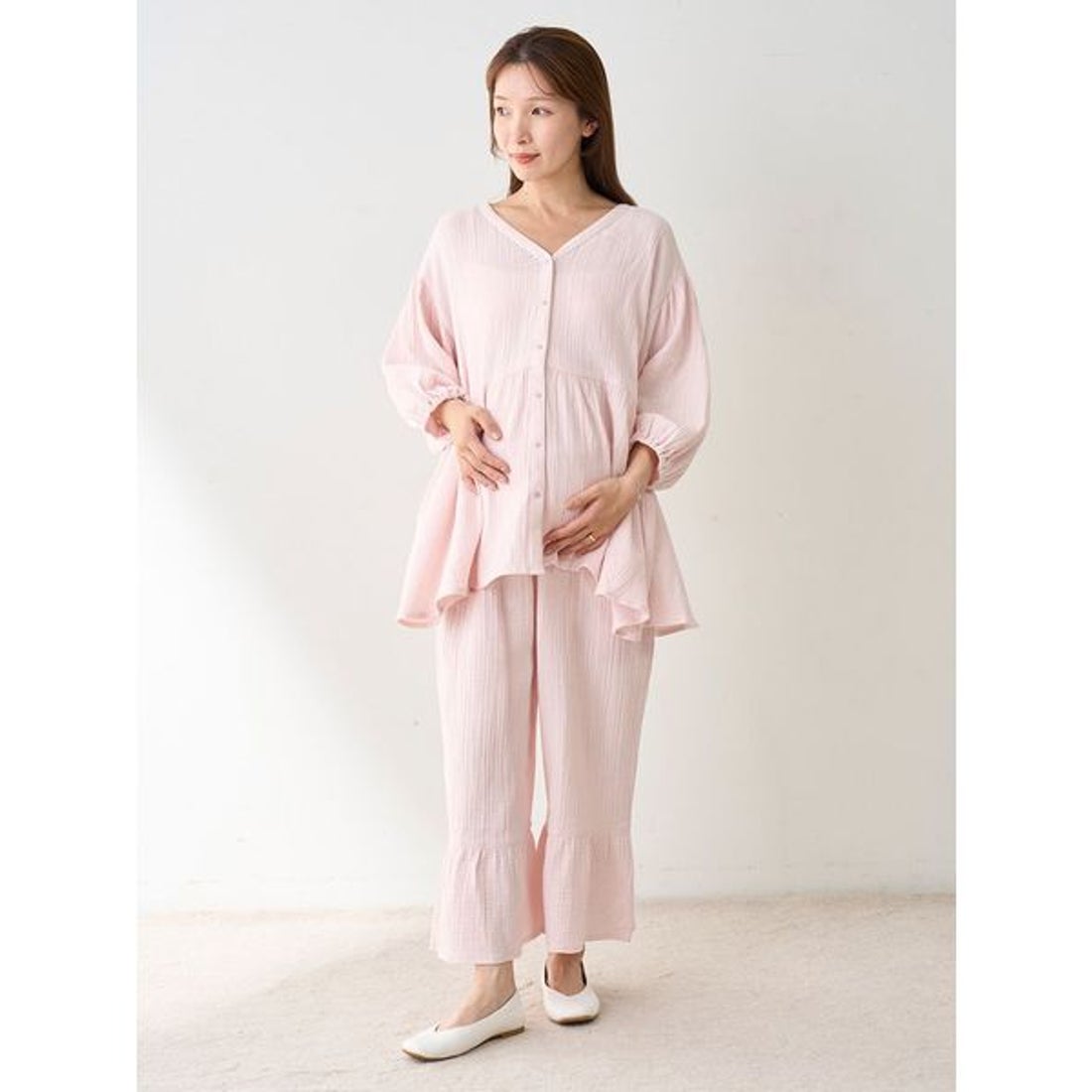 ジェラートピケ gelato pique マタニティガーゼプルオーバー （CGRY