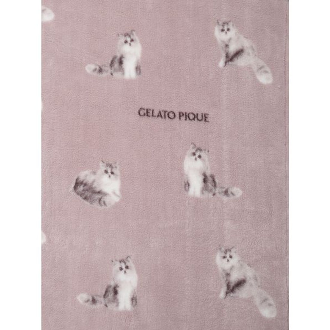 ジェラートピケ gelato pique 【Sleep】CAT柄 プリント毛布 （PNK