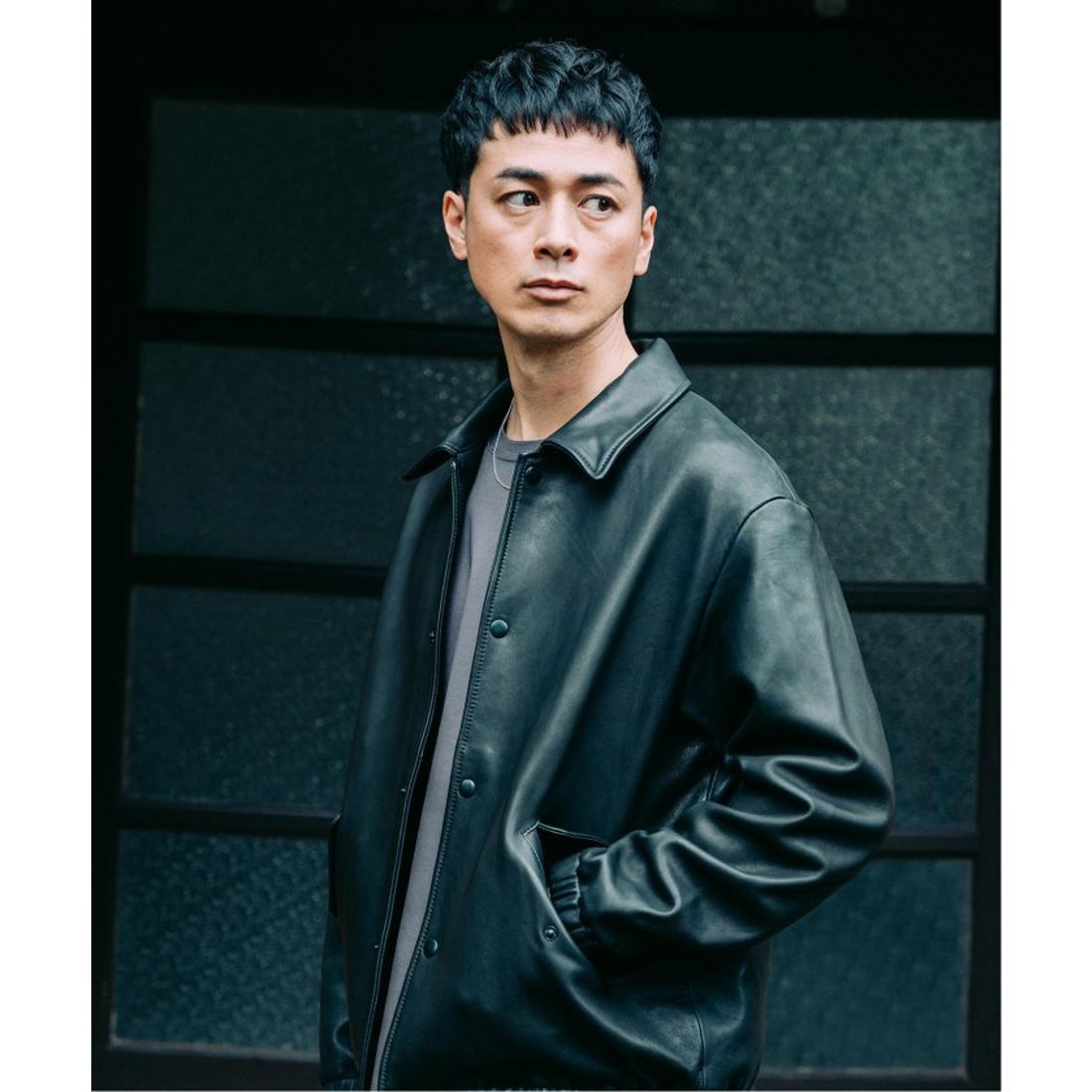 エディフィス EDIFICE べジタブルラムレザー コーチジャケット